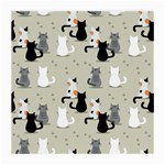 Cute Cat Seamless Pattern Medium Glasses Cloth