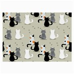 Cute Cat Seamless Pattern Large Glasses Cloth