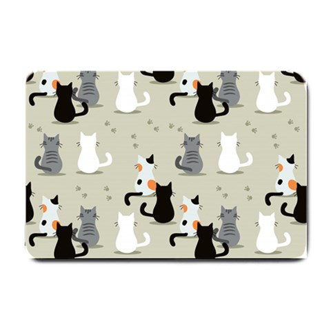 Cute Cat Seamless Pattern Small Doormat from ArtsNow.com 24 x16  Door Mat