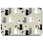 Cute Cat Seamless Pattern Large Doormat