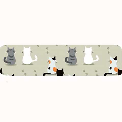 Cute Cat Seamless Pattern Large Bar Mat from ArtsNow.com 32 x8.5  Bar Mat