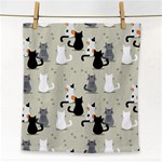 Cute Cat Seamless Pattern Face Towel