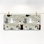 Cute Cat Seamless Pattern Hand Towel