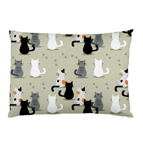 Cute Cat Seamless Pattern Pillow Case from ArtsNow.com 26.62 x18.9  Pillow Case