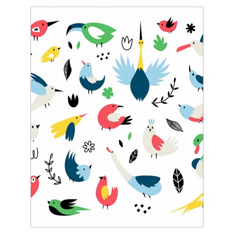Vector Set Isolates With Cute Birds Scandinavian Style Toiletries Pouch from ArtsNow.com Back