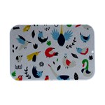 Vector Set Isolates With Cute Birds Scandinavian Style Open Lid Metal Box (Silver)  