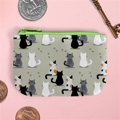 Cute Cat Seamless Pattern Mini Coin Purse from ArtsNow.com Front