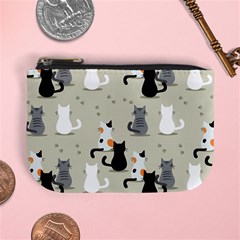 Cute Cat Seamless Pattern Mini Coin Purse from ArtsNow.com Front