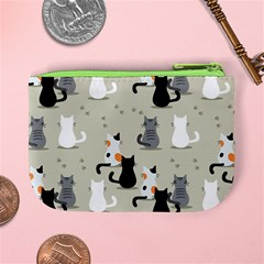 Cute Cat Seamless Pattern Mini Coin Purse from ArtsNow.com Back