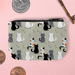 Cute Cat Seamless Pattern Mini Coin Purse from ArtsNow.com Back