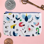 Vector Set Isolates With Cute Birds Scandinavian Style Large Coin Purse