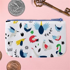 Vector Set Isolates With Cute Birds Scandinavian Style Large Coin Purse from ArtsNow.com Back