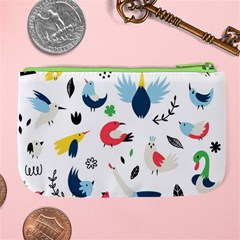 Vector Set Isolates With Cute Birds Scandinavian Style Large Coin Purse from ArtsNow.com Back