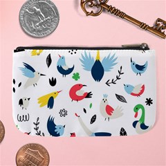 Vector Set Isolates With Cute Birds Scandinavian Style Large Coin Purse from ArtsNow.com Back