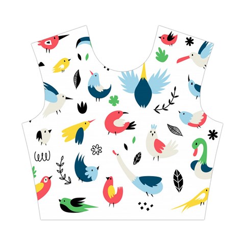 Vector Set Isolates With Cute Birds Scandinavian Style Cotton Crop Top from ArtsNow.com Front