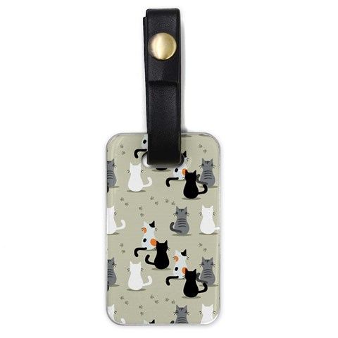 Cute Cat Seamless Pattern Luggage Tag (one side) from ArtsNow.com Front