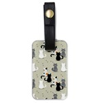 Cute Cat Seamless Pattern Luggage Tag (one side)