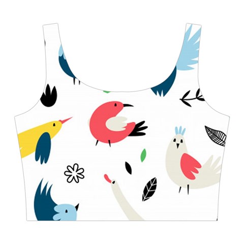 Vector Set Isolates With Cute Birds Scandinavian Style Midi Sleeveless Dress from ArtsNow.com Top Back