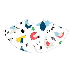 Vector Set Isolates With Cute Birds Scandinavian Style Midi Sleeveless Dress from ArtsNow.com Skirt Front