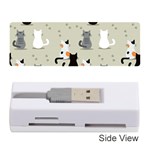 Cute Cat Seamless Pattern Memory Card Reader (Stick)