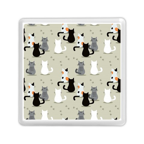 Cute Cat Seamless Pattern Memory Card Reader (Square) from ArtsNow.com Front