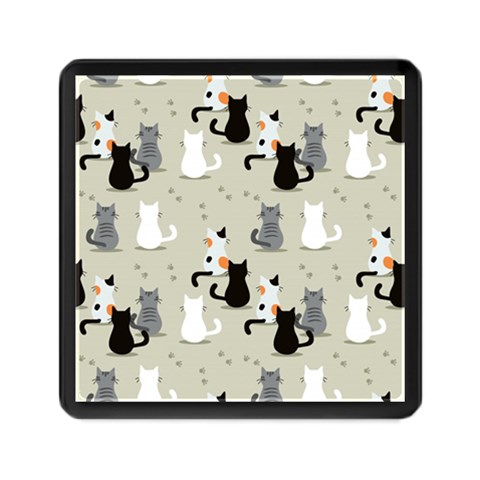 Cute Cat Seamless Pattern Memory Card Reader (Square) from ArtsNow.com Front