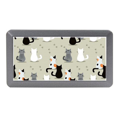 Cute Cat Seamless Pattern Memory Card Reader (Mini) from ArtsNow.com Front