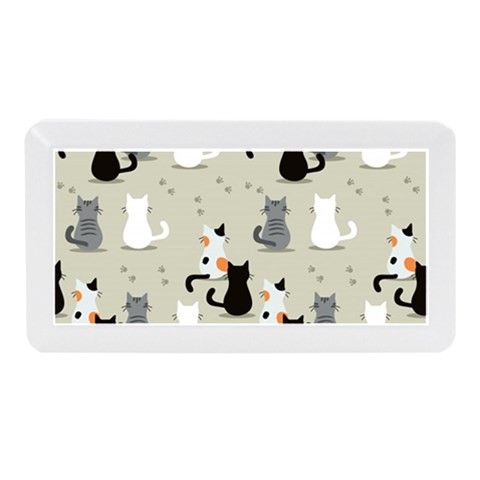 Cute Cat Seamless Pattern Memory Card Reader (Mini) from ArtsNow.com Front