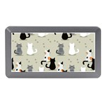 Cute Cat Seamless Pattern Memory Card Reader (Mini)