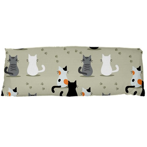 Cute Cat Seamless Pattern Body Pillow Case Dakimakura (Two Sides) from ArtsNow.com Back