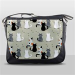 Cute Cat Seamless Pattern Messenger Bag