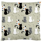 Cute Cat Seamless Pattern Large Cushion Case (One Side)