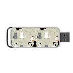 Cute Cat Seamless Pattern Portable USB Flash (Two Sides)