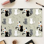 Cute Cat Seamless Pattern Cosmetic Bag (XXL)