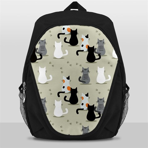 Cute Cat Seamless Pattern Backpack Bag from ArtsNow.com Front