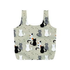Cute Cat Seamless Pattern Full Print Recycle Bag (S) from ArtsNow.com Back
