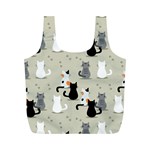 Cute Cat Seamless Pattern Full Print Recycle Bag (M)