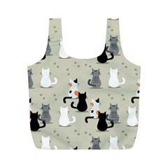 Cute Cat Seamless Pattern Full Print Recycle Bag (M) from ArtsNow.com Back
