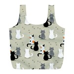 Cute Cat Seamless Pattern Full Print Recycle Bag (L)