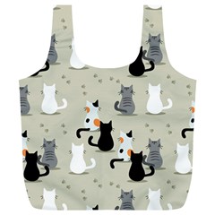 Cute Cat Seamless Pattern Full Print Recycle Bag (XL) from ArtsNow.com Back