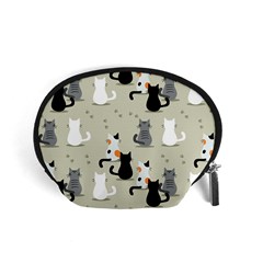 Cute Cat Seamless Pattern Accessory Pouch (Small) from ArtsNow.com Front