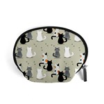 Cute Cat Seamless Pattern Accessory Pouch (Small)