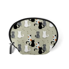 Cute Cat Seamless Pattern Accessory Pouch (Small) from ArtsNow.com Back