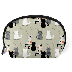 Cute Cat Seamless Pattern Accessory Pouch (Large) from ArtsNow.com Back
