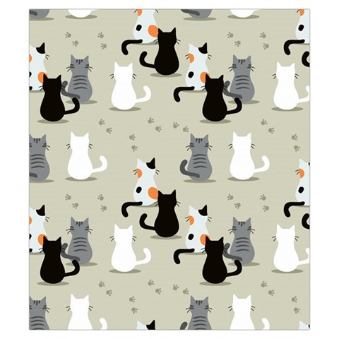 Cute Cat Seamless Pattern Drawstring Pouch (Small) from ArtsNow.com Front