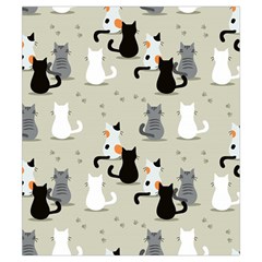 Cute Cat Seamless Pattern Drawstring Pouch (Small) from ArtsNow.com Front
