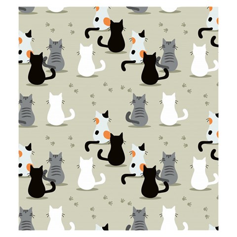 Cute Cat Seamless Pattern Drawstring Pouch (Medium) from ArtsNow.com Front