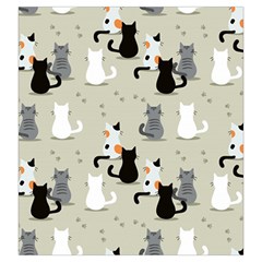 Cute Cat Seamless Pattern Drawstring Pouch (Large) from ArtsNow.com Back