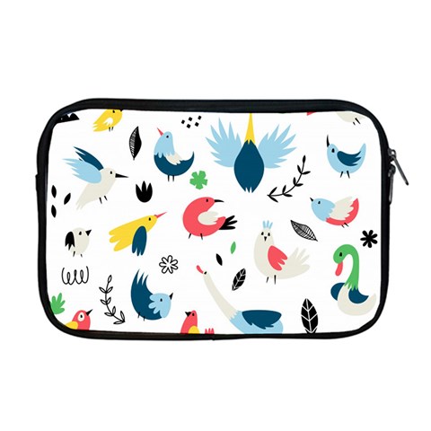 Vector Set Isolates With Cute Birds Scandinavian Style Apple MacBook Pro 17  Zipper Case from ArtsNow.com Front