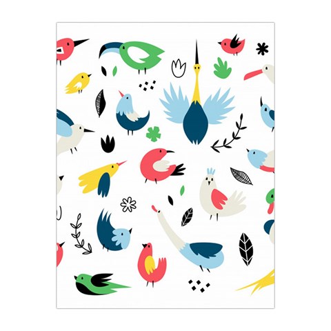 Vector Set Isolates With Cute Birds Scandinavian Style Medium Tapestry from ArtsNow.com Front